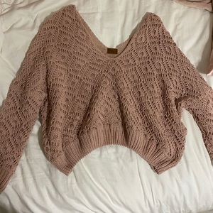 Crop knit sweater